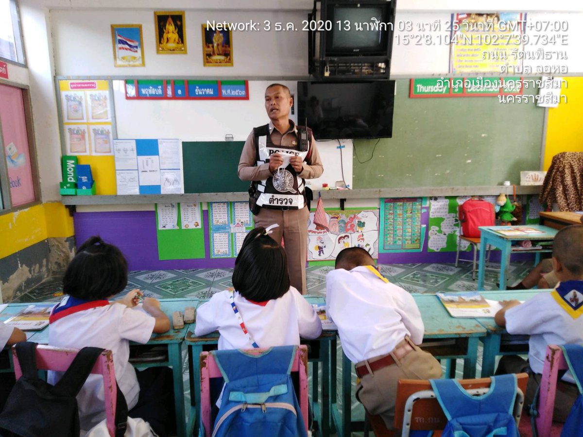 ๓ ธันวาคม ๒๕๖๓ สายตรวตู้ยามประจำตำบลจอหอ(หนองออก) สภ.จอหอ ให้ความรู้เกี่ยวกับการป้องกันอาชญากรรมและทรัพย์ ให้แก่นักเรียนโรงเรียนบ้านระกาย #ตำรวจโคราช#