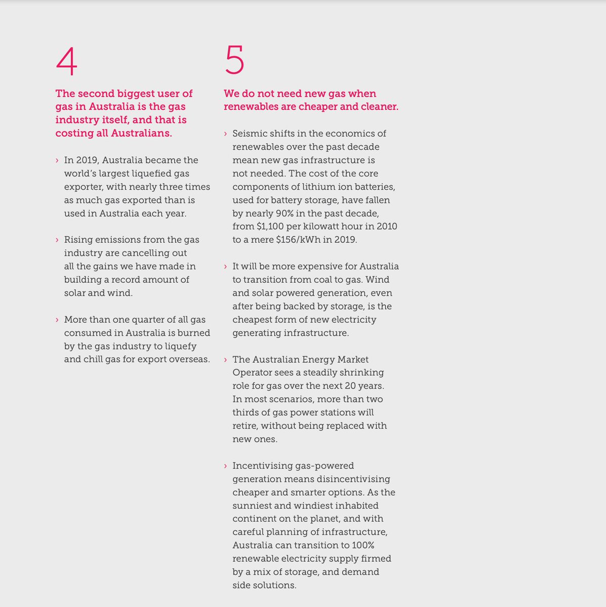 The report has its key findings.They are perfectly serviceable - and were written by the comms geniuses at  @climatecouncil - but if I'm summarising this multifaceted report in a single sentence:Gas is more harmful than you know, and very much more unnecessary than you think.