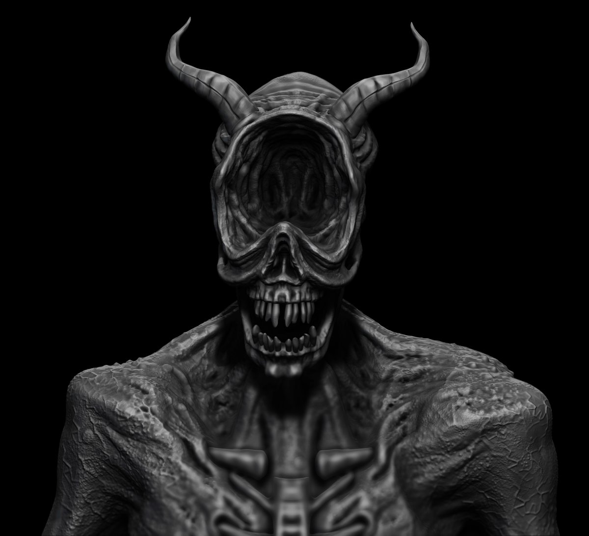 Jr3dAmaris's tweet photo. Kokabiel - Fallen Angel quick sculpt #3D #sculpture #shittyshit #zbrush #Demon https://t.co/Q8erl6FVe0