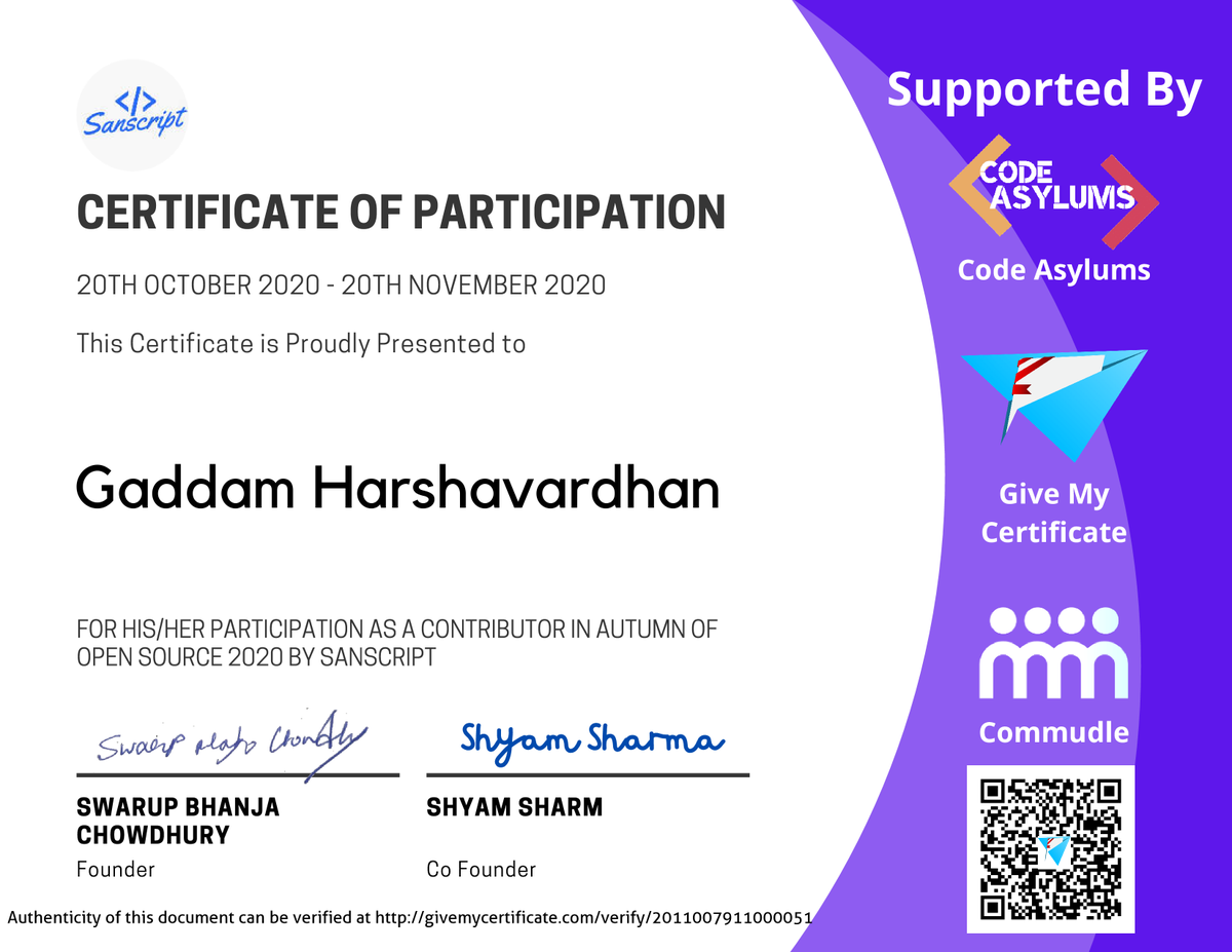 harshareddy794's tweet photo. My Journey in #opensource continues with #AOS2020 by 
@Sanscriptindia. I worked on the Hacking tools project and Medical emergency app built with flutter and Nodejs for emergency purposes. Thank you @Sanscriptindia for this great opportunity #openSource #Sanscript #community https://t.co/2Bb2fTj0hW