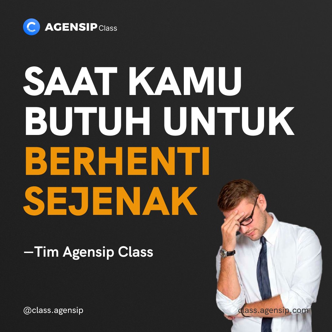 Boleh aja rajin bekerja atau belajar upgrade skill; tapi kamu juga harus ingat ya kapan saatnya berhenti dulu sebentar untuk istirahat.

#agensipclass #designerlife #worklife #dkv #dkvdaily #tipskerja #desainergrafis #mindset #designerindonesia #desaingrafisindonesia