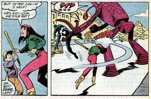 Thread of Mary Jane Watson kicking assMJ saves Spider-Man: