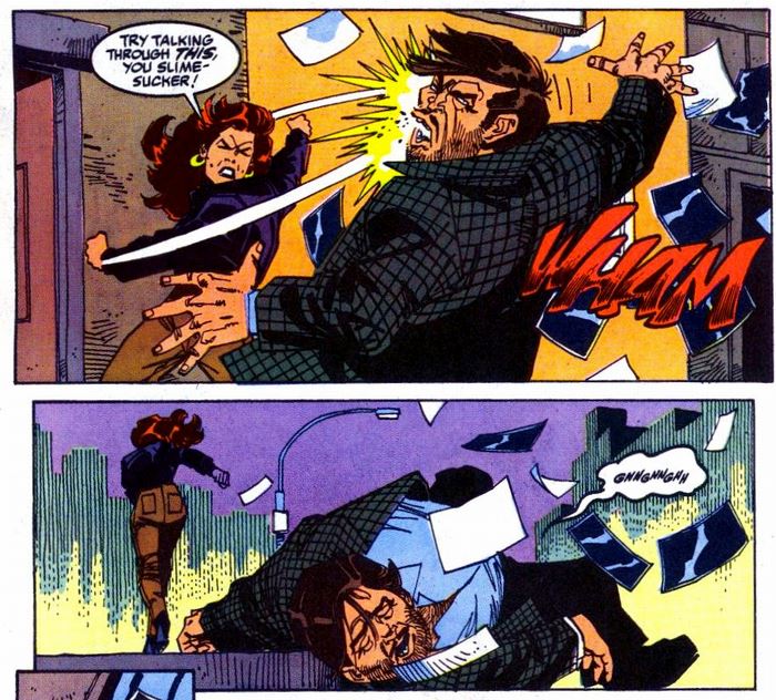 Mary Jane has a mean left hook