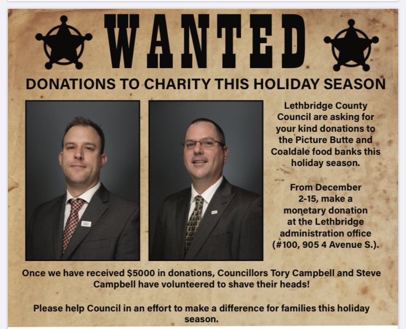 RoblynnFarms's tweet photo. Things suck right now. Steve and I want to do something positive, but we need your help! Help us raise $ for the Coaldale and Picture Butte Food Banks. Consider donating if you can. 👨‍🦲 🎄 Donations accepted at the @LethCounty  office, and at the Food Banks. Retweets appreciated! https://t.co/BFpkMoY0qj
