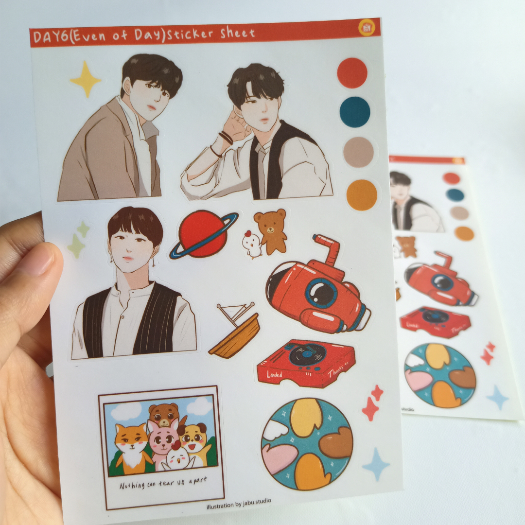 _maidraw's tweet photo. 🌻DAY6 (EVEN OF DAY) STICKERS🌻
-----
🌱15k/lembar
🌱Bahan Cromo (laminating Doff)
🌱ukuran A6
🌱kiss Cut (sudah di potong,tinggal ditempel saja)
-----
produk tersedia di shopee
https://t.co/dJUDI4gPAO
#kpopsticker
#stickerday6 https://t.co/4EQwC050EF