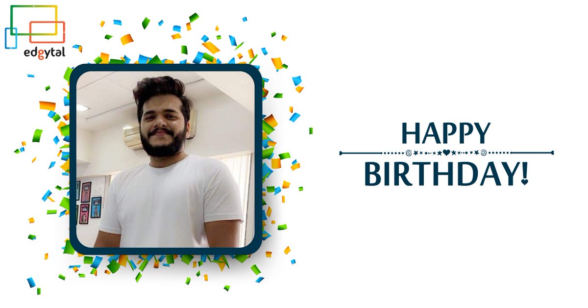 edgytal's tweet photo. Wishing our Assistant Manager - Social Media, Sushanth Kulal, a very happy birthday. May you continue guiding us with your creative inputs!
.
.
#WorkBirthdays #EdgytalBirthdays #Edgytal https://t.co/rLl85FjeLT