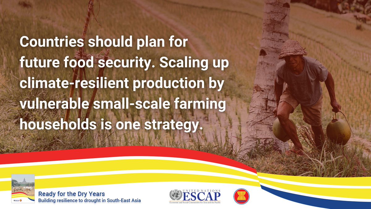 UNESCAP's tweet photo. Drought impacts affect several #SustDev aspects in @ASEAN. Countries must monitor drought indicators that correspond most closely with policy priorities & accelerate action to tackle the dry years: https://t.co/H8LM5U3DFm #Partners4Region
@ASEAN_UN https://t.co/OxSxgeKWuP