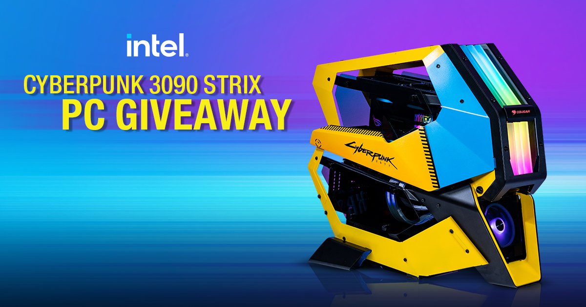 Newegg (@newegg) on Twitter photo To celebrate #Cyberpunk2077's release, we're giving away a PC ready to dominate Night City. Built by @Robeytech, this custom PC features an <a href="/IntelGaming/">Intel Gaming</a> i9-10900K at its heart & an <a href="/ASUS_ROG/">ROG Global</a> STRIX RTX 3090 coursing through its veins.
Enter ► newegg.io/tw-cyberpunkpc To celebrate #Cyberpunk2077's release, we're giving away a PC ready to dominate Night City. Built by @Robeytech, this custom PC features an <a href="/IntelGaming/">Intel Gaming</a> i9-10900K at its heart & an <a href="/ASUS_ROG/">ROG Global</a> STRIX RTX 3090 coursing through its veins.
Enter ► newegg.io/tw-cyberpunkpc