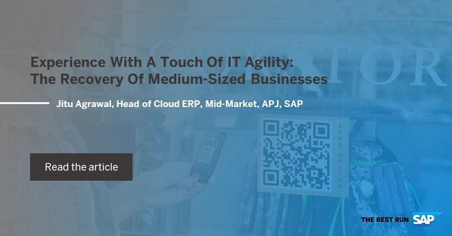 _agrawalyash's tweet image. IT leaders have the opportunity to prepare their #midsizedcompanies for a sustainable recovery. Jitu Agrawal, Head of Cloud ERP, Mid-Market, APJ shares how. forbes.com/sites/sap/2020… bit.ly/2JACGJI