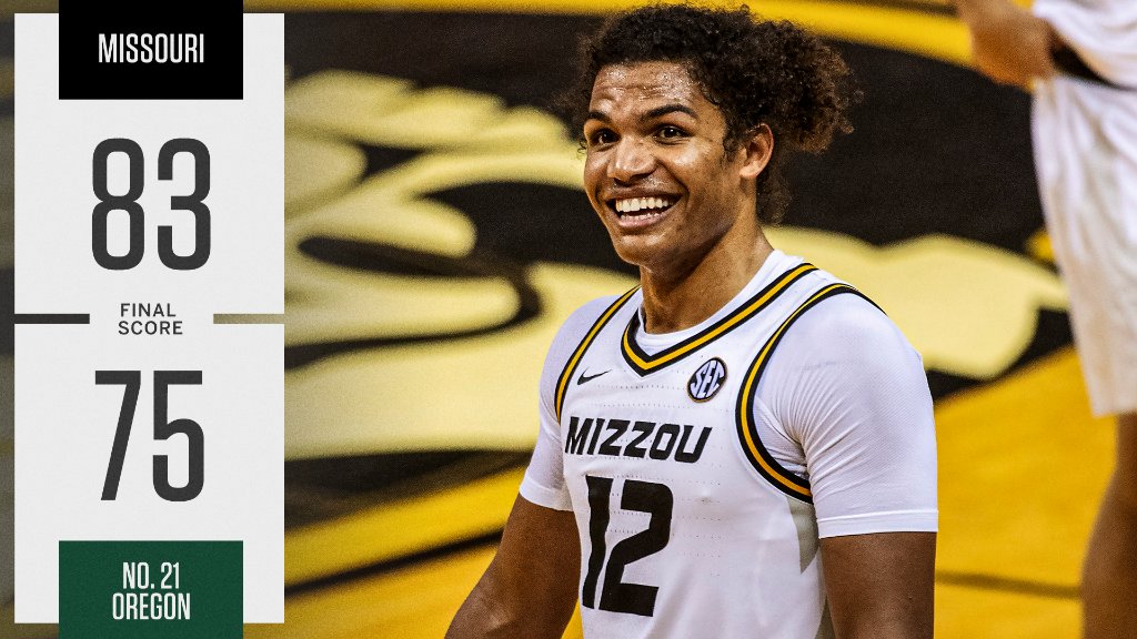 𝗠𝗜𝗭 ❕❕

<a href="/MizzouHoops/">Mizzou Hoops</a> upsets No. 21 Oregon 🚨