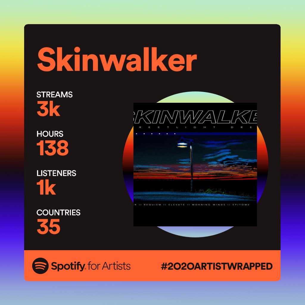 SkinwalkerCA's tweet photo. Thank you to everyone who’s checked out,listened,and shared our EP “Streetlight Dreams” this year! It means a lot to us and we hope you guys are ready for more to come https://t.co/R7QrexjonG