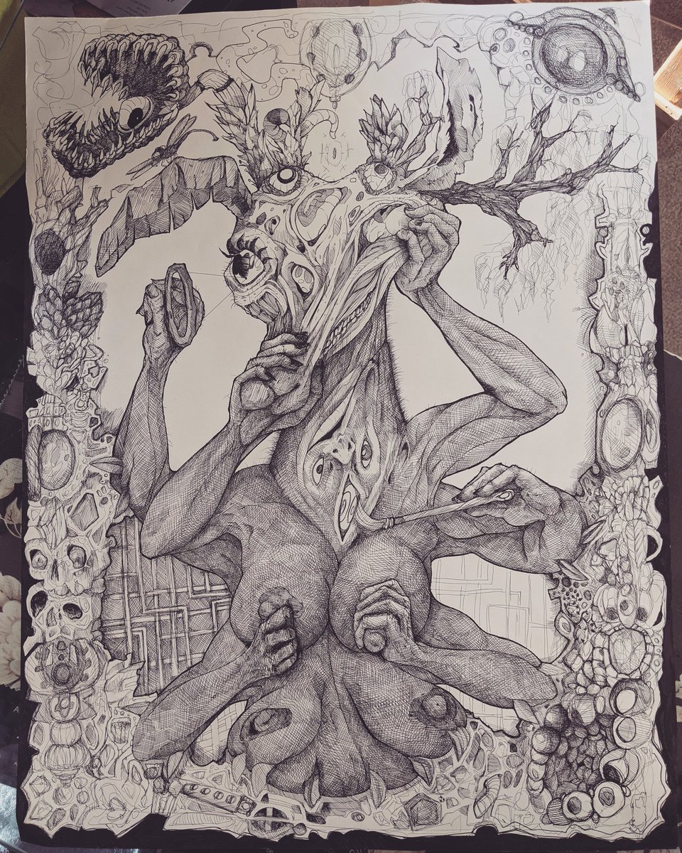weepingwyvern's tweet photo. Today, big updates, ya ya 

#creepyart #deer #shiva #dysmorphia #plants #animals #nudity #breasts #darkart #framedart #scaryart #commissions welcome #commissionsopen #traditionaldrawing #posterart #conceptartist #originalartwork #frame #beautiful #woman #girl #sexuality #cute https://t.co/fRy3yOZdHj