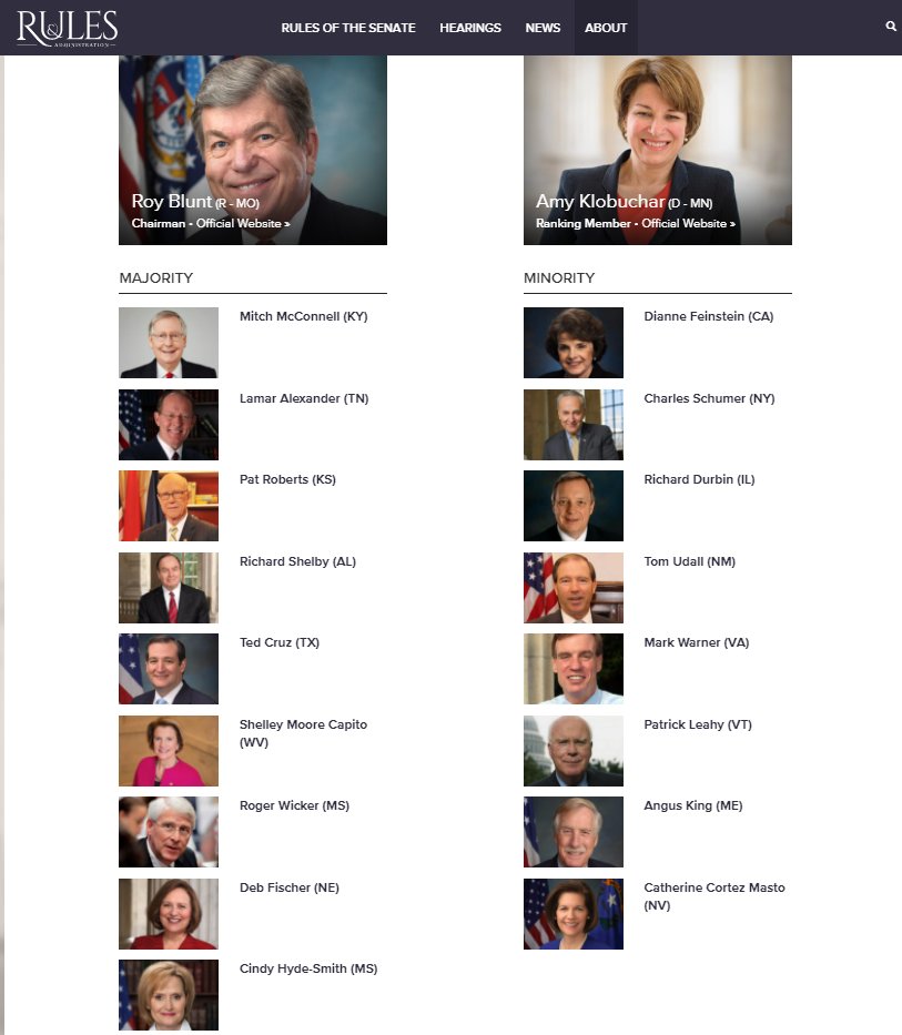 Here are the Senators who will cast a vote tomorrow. If you are a Missourian--I urge you to call Senator Roy Blunt's office: (202) 224-5721).For others, if your Senator is on the committee, ask them to vote "No" on Cooksey and Dickerson.For everyone else, y'all call too.23/