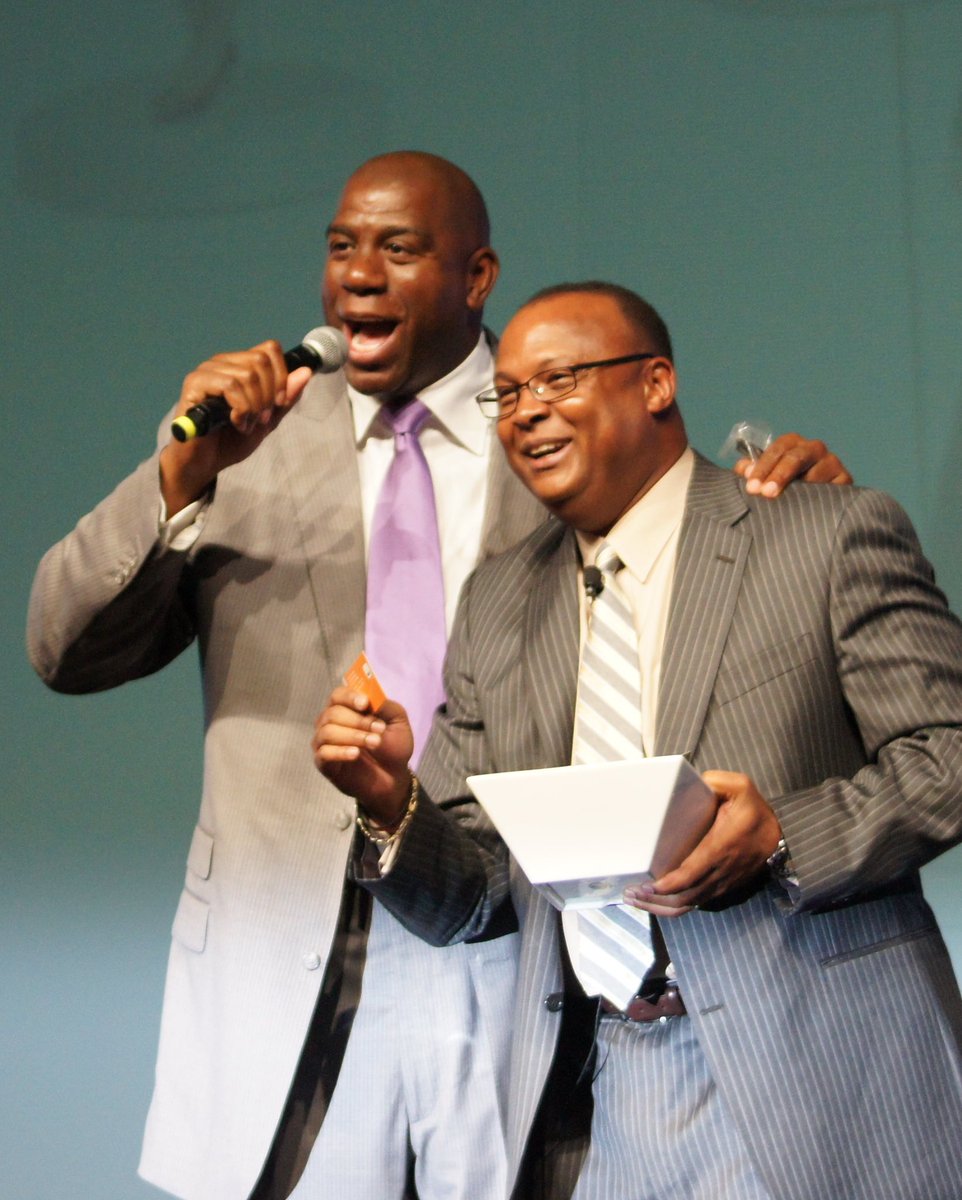 gomikep's tweet photo. Two of my biggest business inspirations: Dad (Pete Peterson) &amp; @MagicJohnson 

#NASDAQdiversity #BlackBoardSeatsMatter https://t.co/DA1Z4qgFHR