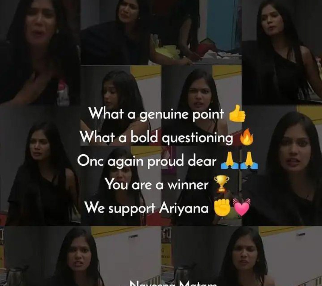 Anushakanam's tweet photo. She is really Bold and Beautiful and genuine contestant in BB4 
#AriyanaDeservesBB4Title https://t.co/9wXPs0sfV0