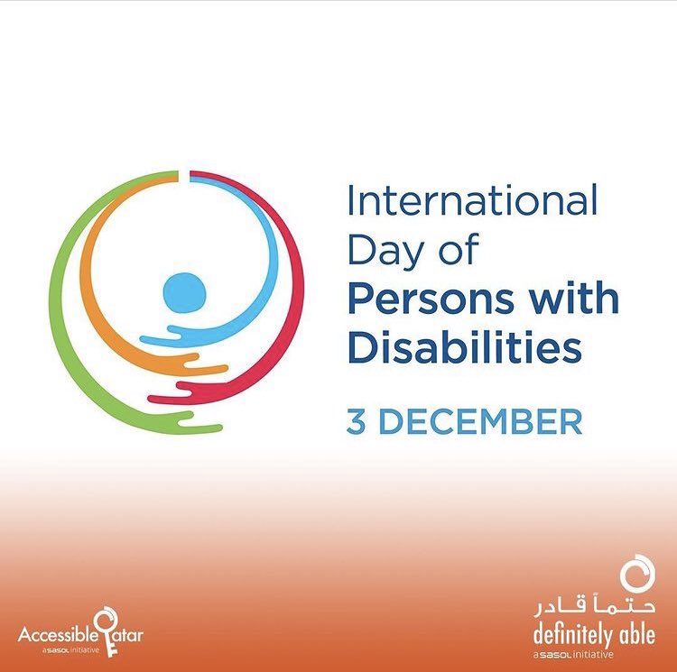 يصادف الثالث من ديسمبر اليوم الدولي للأشخاص ذوي الإعاقة، الذي أقرته الجمعية العامة للأمم المتحدة. دعونا نحتفل بكل إنجازات ذوي الإعاقة ومساهماتهم في مجتمعنا