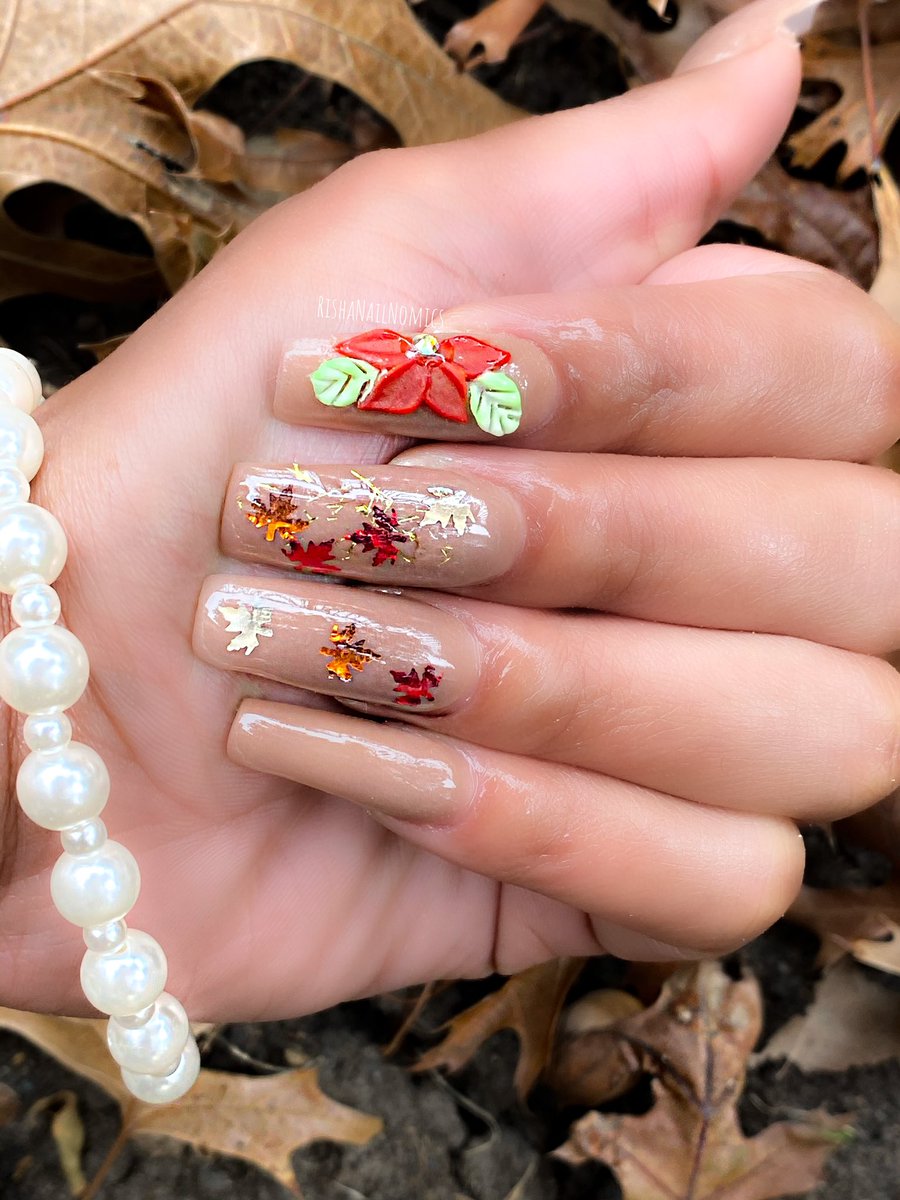 Fall Nall set 🍁with hand made 3D art 🍂       #Retweet