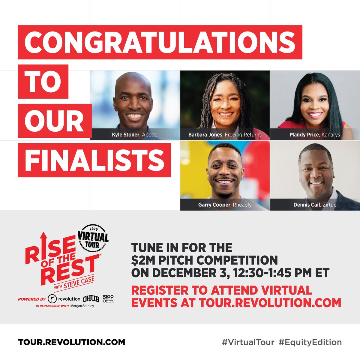 ImpactVentureCo's tweet photo. Congrats to #DallasStartups @KanarysInc @zirtueme finalist for
@RiseOfRest @theohubs @100blackangels $2M Pitch Competition ππΎππΎ https://t.co/EmrB41QXK4