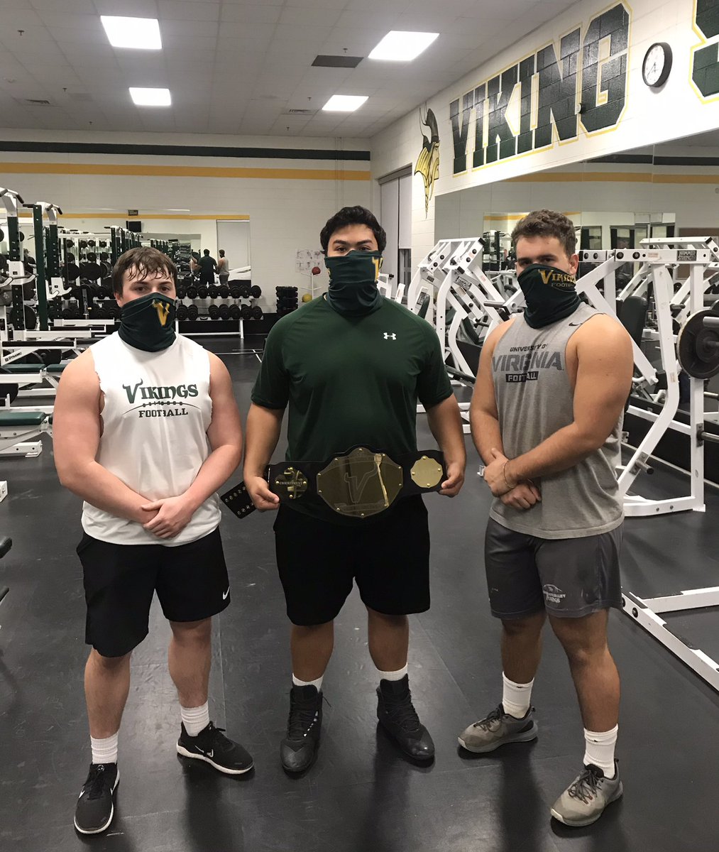 FBvikingstrong's tweet photo. Off-season testing completed.  Following top performers left to right with multiple school records broken:  @lance_weller @TALvhs @tgaertner_0 @BlizzardAjblizz @NickSchiavone7 @blakemoore21 https://t.co/oRr5HpbPKn