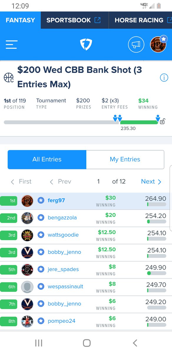 🔥Join #FREE ➡️ https://t.co/dLBNGuv5It🔥 as another #win was just posted for Team Prime! The #best #DailyFantasySports #DFScontent ! 🌐🔗 is https://t.co/p5UVPhh807
#CBB #TAKEDOWN #1
#FanDuel #DraftKings #DFS #sportspicks #NBA #NFL #MLB https://t.co/mQZIXjF040