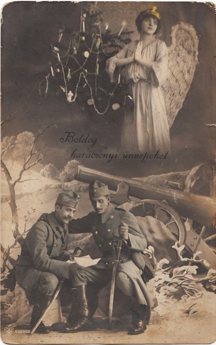 03 December: "Boldog karácsonyi ünnepeket!" - Happy Christmas Holidays! - Austro-Hungarian Christmas-card in Hungarian.