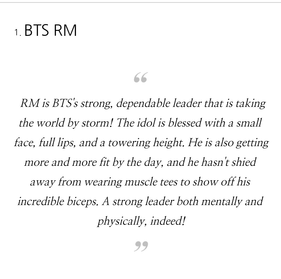 UGHJO0N's tweet photo. #RMblog These K-Pop Leaders Have Stunning Visuals
1. BTS #RM
"RM is BTS' strong, dependable leader that is taking the world by storm! The idol is blessed with a small face, full lips, and a towering height.
🐨 https://t.co/Gq2J6nNJyM
#BlogsForRM #방탄소년단RM
#방탄소년단알엠 https://t.co/KUvzTdQkIJ