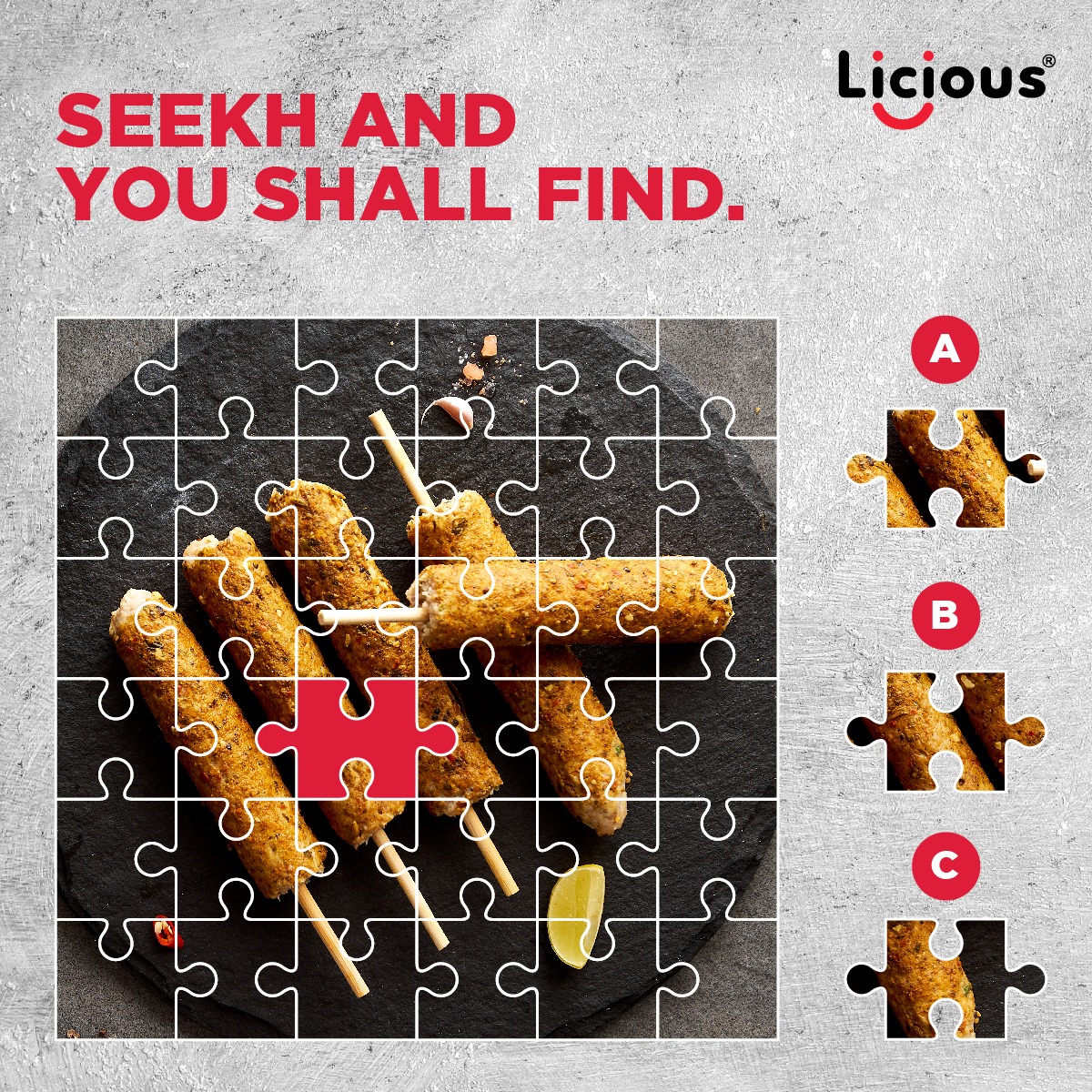 dealsshutter's tweet photo. #PuzzleTime
Tell us which piece is missing from juicy seekh kebab ๐๐? Give your answer in the comment section below..!!
#Puzzle #Licious #LiciousCoupons #MeatOffers #ChickenOffers #LiciousOffers #GameTime #Fun https://t.co/6K0zrByusk