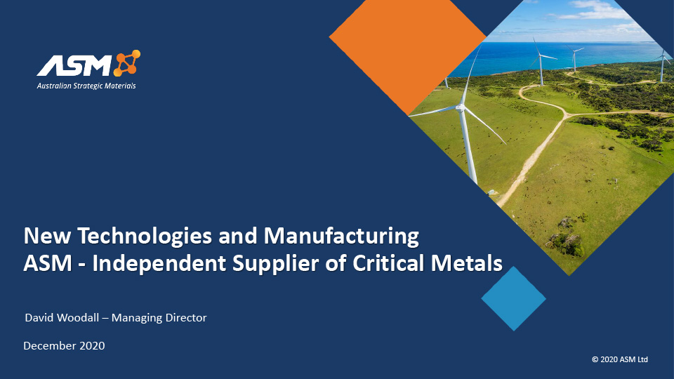 ASM_aus's tweet photo. ASM's latest #investor #presentation is now available at: https://t.co/mxfmi8nOLU
#rareearths #REEs #DubboProject #metallisation #korea https://t.co/ZWCvhw7kTm