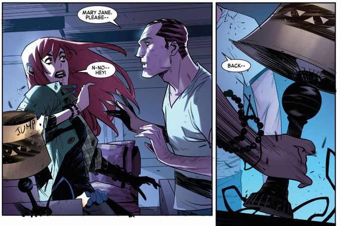 Mary Jane puts the smack down on Norman Osborn with a lamp, one of her top weapons of choice!