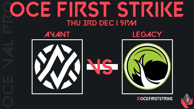 valesportsOCE's tweet photo. ⚡️Oceanic #FirstStrike⚡️
First match of #OCEFirstStrike will commence at 5pm AEDT!
Streams
https://t.co/507no1Kc7T
https://t.co/tEfops6RUm
@ValorantEsports | @OCEValorantPro https://t.co/hhA73Qia4V