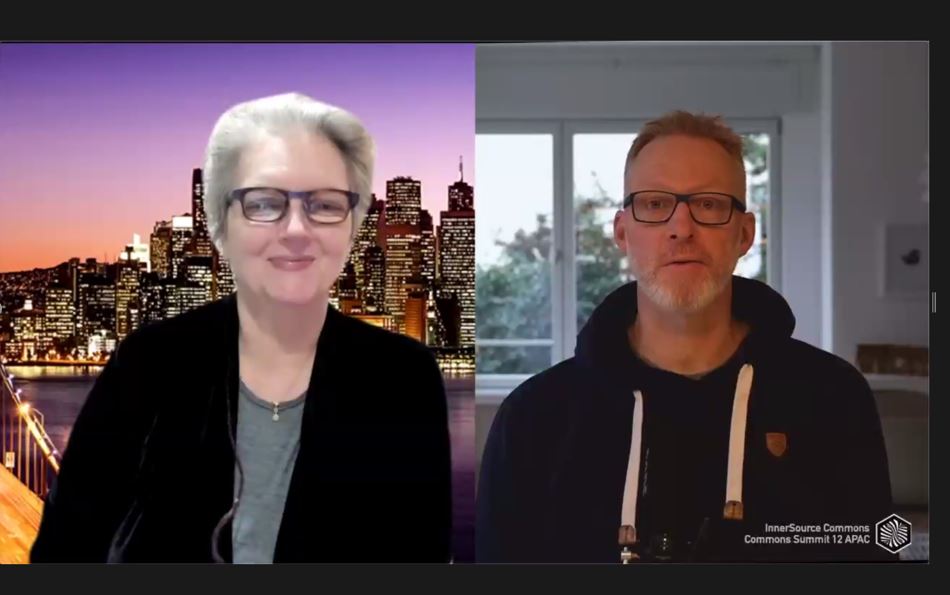 InnerSourceOrg's tweet photo. Kicking off Day 2 of #ISCsummit with an update on the InnerSource Commons by @DivaDanese and @bumbleGee... Thanks to all our wonderful #InnerSource Commons community! https://t.co/5dqEgHTy9M