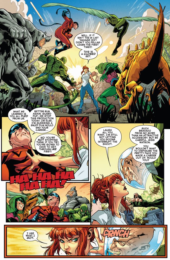 Mary Jane takes and bests the Savage Six