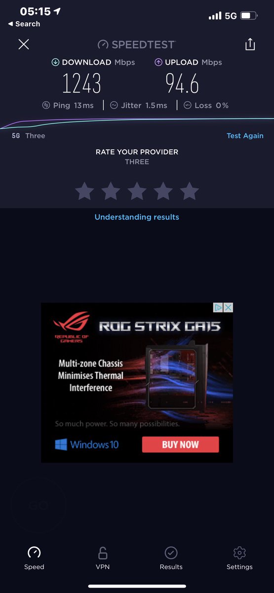 achurms81's tweet photo. @ThreeUK not bad speeds #London #aldgate #5G #iPhone12ProMax https://t.co/z30IEICYEO