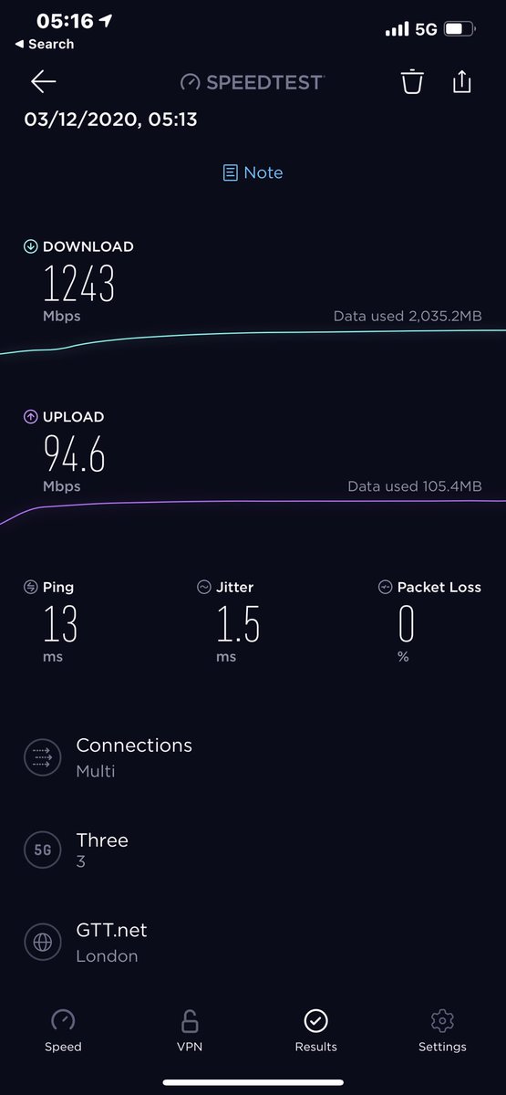 achurms81's tweet photo. @ThreeUK not bad speeds #London #aldgate #5G #iPhone12ProMax https://t.co/z30IEICYEO
