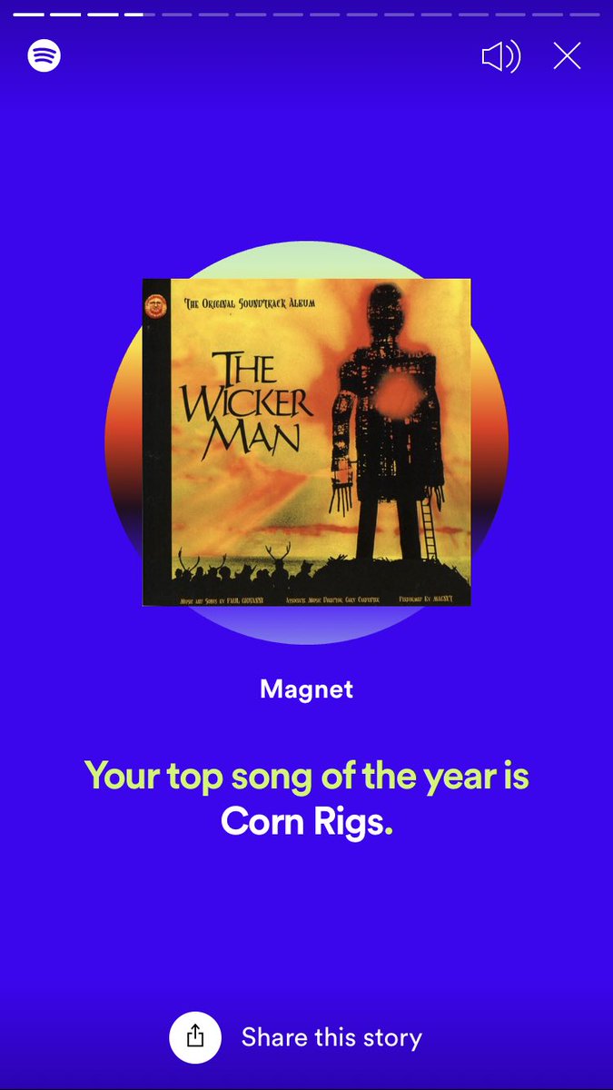 Frable's tweet image. During the #Siphweb cruise with @anelachoy, I watched The Wicker Man (1973). Great horror film. I got the theme “Corn Rigs” stuck in my head and during the final 10-hour marathon deepsea fish IDing session, I let it play on repeat and ruined my Spotify statistics for the year!