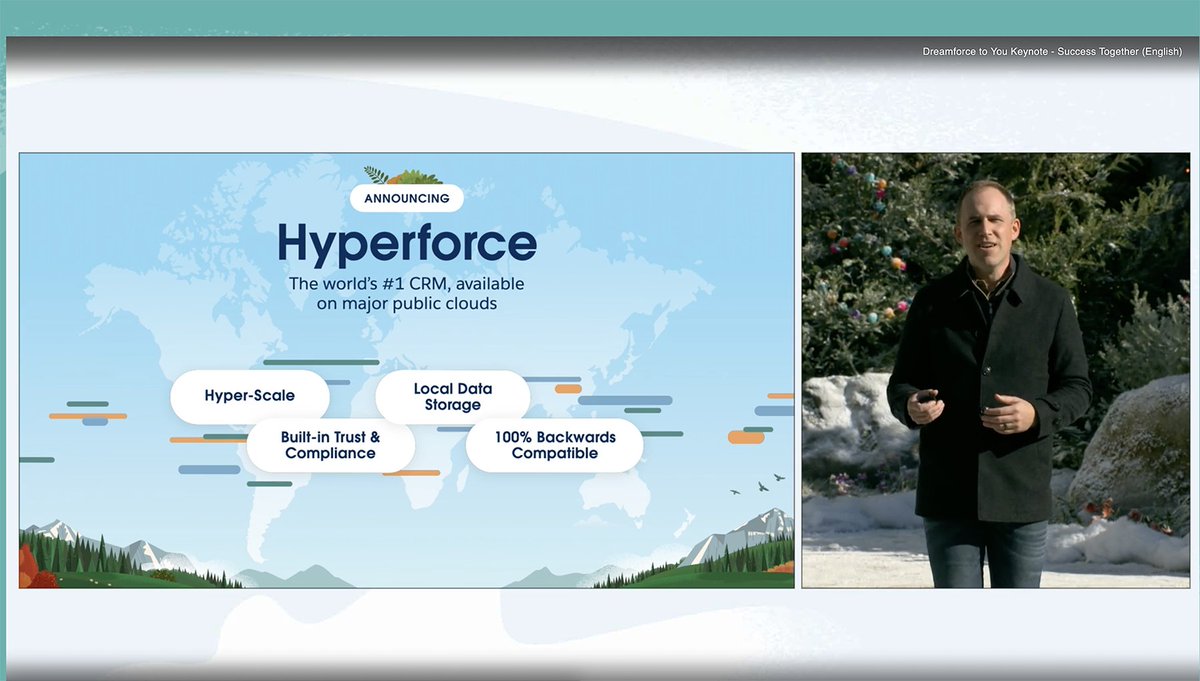 venkyvijay's tweet photo. Very inspiring #dreamforce2020
Some glimpses @Benioff @Dreamforce @salesforce 

1) Customer 360 has #Slack - left, right and center
2) Hyperforce - Available on every public cloud

#rigour #salesforcepractice #salesforce #salesforcepartner #dreamforce #customersuccess #CRMMuscle https://t.co/kIp3mYarkq