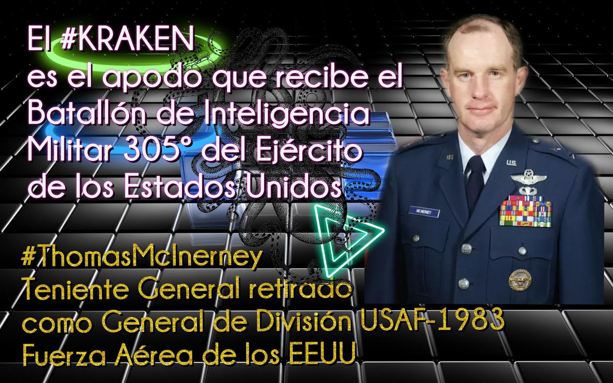 linaemachado's tweet photo. @Calleigh_D @jotavino @juantorrelo @Samara_0505 @egipto69 @2_WhistleBlower @Gordy82439506 @arturote8 @lfvillarroel @ipsubnet0 @Liz_SalanderUS @KhintiIa @AryaStark_VE @guarimbamia @38_Cicero @ProtestaMilitar @Vzla_Indomita @coromotina77 @RhudwolfR @DulceMTostaR @DulceTosta @DulceMariaTosta @lala1ita @Vzlacatirrun @Charlyee11111 @yelarvel @DouglasCotoPorV @1elvispadilla @jorfanelli_2 @moraviet @NinaSosVe @jmolinervlc @Ainea_ @sangreechinche @Blondy_Llanera @garciabanchs @tony73_ @LilianaSnchez9 @sangredeprocer @jorgelcardenas @Mapache18 @POTUS @realDonaldTrump @VP @RudyGiuliani @JennaEllisEsq @SidneyPowell1 @thomasarchitect @TaFeaLaVerga ➠ El #KRAKEN🐙 es el apodo que recibe el #BatallónDeInteligenciaMilitar 305º del Ejército de #USA🇺🇸
➠ #Trump sabía lo que iba a pasar y tenía un plan❕
🗨
.@thomasarchitect
#ThomasMcInerney
⋆
General de División (R)
USAF-1983
Fuerza Aérea de los #EEUU
💻https://t.co/BurdT6RuYJ https://t.co/X4WEWGKUPg