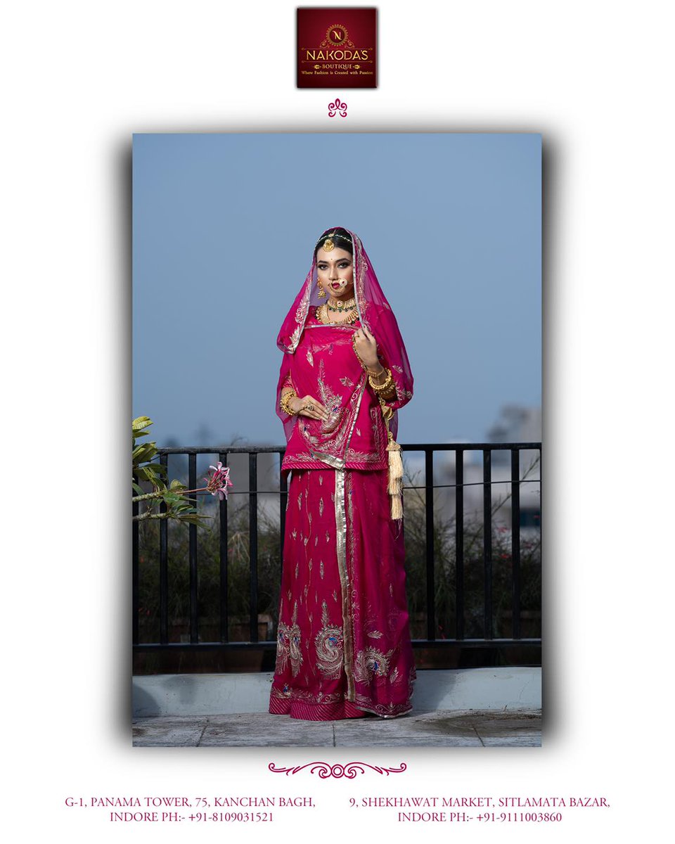 A women can be over dressed but never over elegant - The splendour of Royalty Personified!💖
Visit our Store:
G-1, Panama Tower 75, Kanchan Bagh, Indore.
9, Shekhawat Market, Sitlamata bazar, Indore.
#rajputbride #rajput #rajasthaniwedding #rajputiwedding #traditional