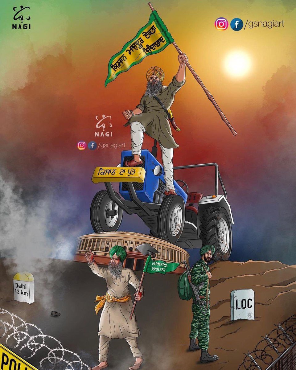 KangaDaMunda's tweet photo. #SpeakUpForFarmars 
#TakeBackAntiFarmLaws 
#Tractor2Twitter
#ProtestIndia
#RespectFarmers https://t.co/49gdxztP1x