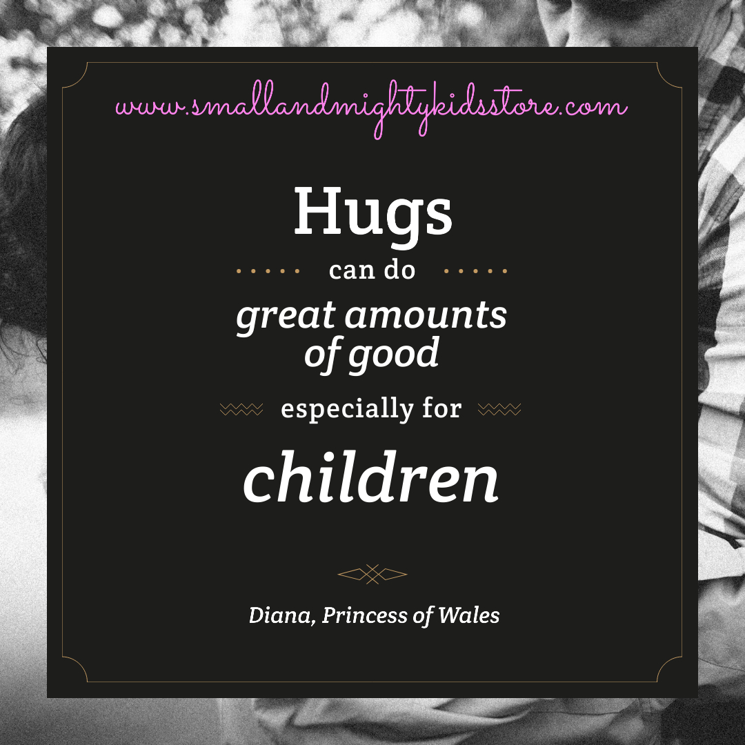 SmallMightyKids's tweet photo. hugs can do great amounts of good especially for children - Princess Diana. #parenting #kidsstore #twinlife #smallandmightykids https://t.co/OVEaH5Vg8o