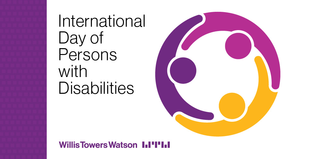 WTWcorporate's tweet photo. On December 3rd, Willis Towers Watson is supporting International Day of Persons with Disabilities and celebrating the economic contributions of persons with disabilities around the world. #PurpleLightUp #IDoPD #WTWLife #DisabilityInclusion https://t.co/kuortHaEJ5