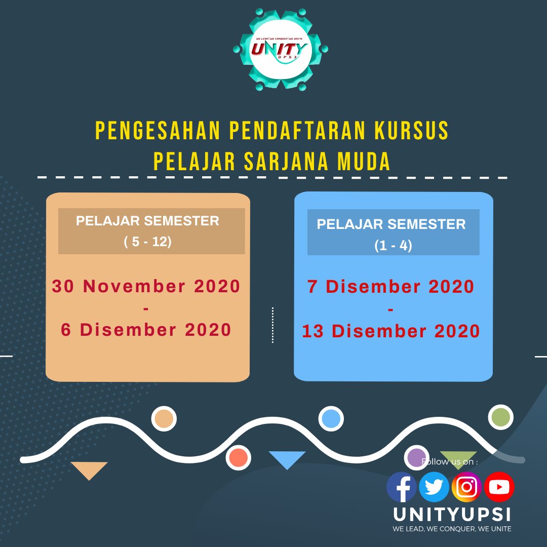 UNITYUPSI_'s tweet photo. [ PENGESAHAN &amp; PRA PENDAFTARAN KURSUS PELAJAR SARJANA MUDA ] 

#KitaUNITY 
#UNITYUPSI 
#UPSIMalaysia 
#PendataranKursus
#PengesahanKursus https://t.co/Ujc85h0pyx