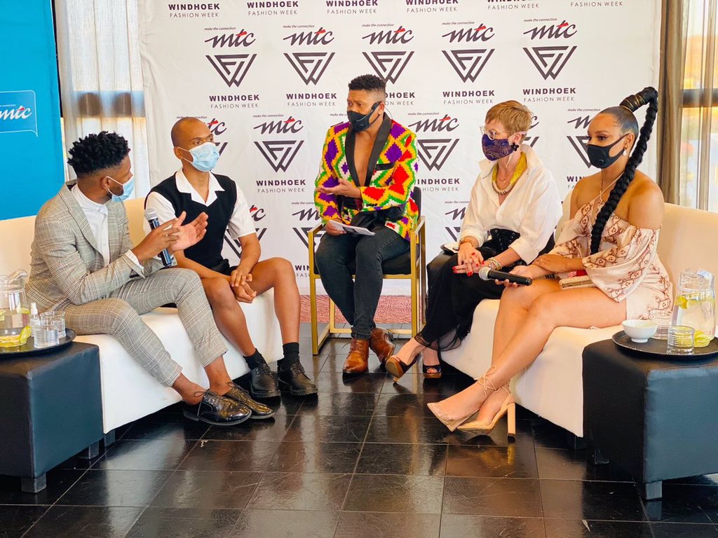 VisagieAdriano's tweet photo. Had the honor to host The Thread Master Class facilitated by the @FCNamibia.
The Value Chain: Fashion x Film
Fashion thinkers and makers from accross the value chain.
Panel:
@KevinPerestrelo
@ErickeTjiueza
@m_karny
@ChikuneNam
#mtcwindhoekfashionweek
#FCNam #MTCWFW2020 #MTCWFWat5 https://t.co/9UxV2bUpnV