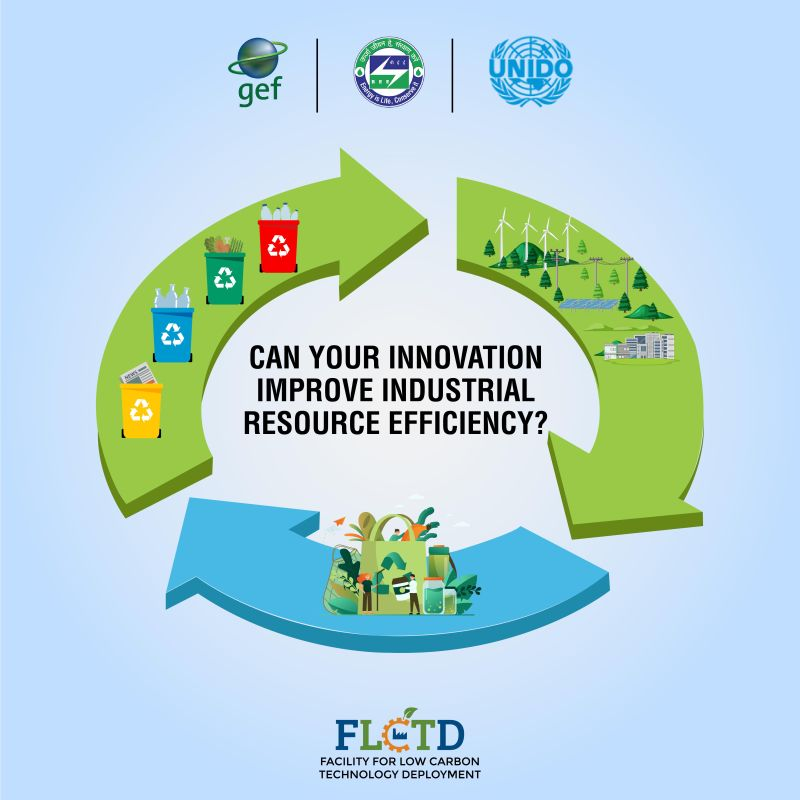 Your innovative solution in #IndustrialResourceEfficiency can help Indian Industries to become resource efficient and reduce resource footprint!

#FLCTD is looking for innovative solutions in Industrial Resource Efficiency to enhance effective utilization of resources.