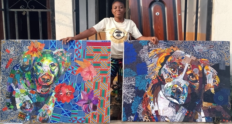 Hello twitter,
I am a Nigerian based artist and these are my paintings made with waste fabric
Kindly rt
#wastetoart