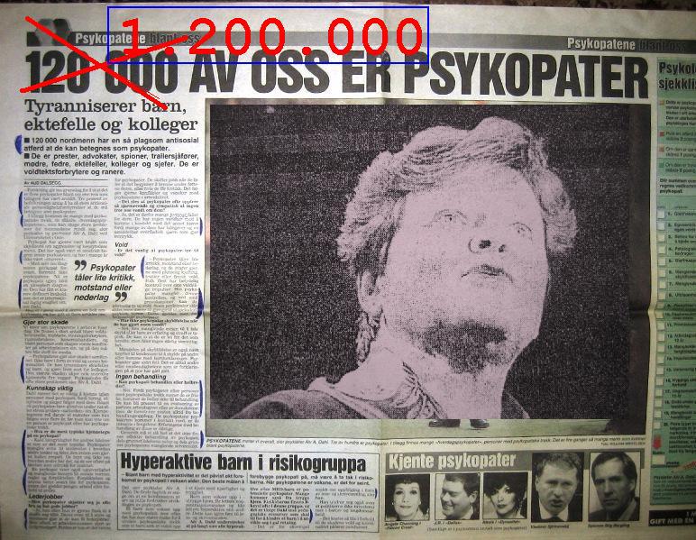 World_Crooks's tweet photo. Her @gurinor  har du noe å skrive om; PSYKOPATENE; de er 55 % blant oss.
https://t.co/q1pQ8PEPbQ
Jeg var gift med giften; hun gapskrattet der andre - de NORMALE @sanewomen gråt.
@Justisdep @Helsedir https://t.co/aUSysjZKUd
