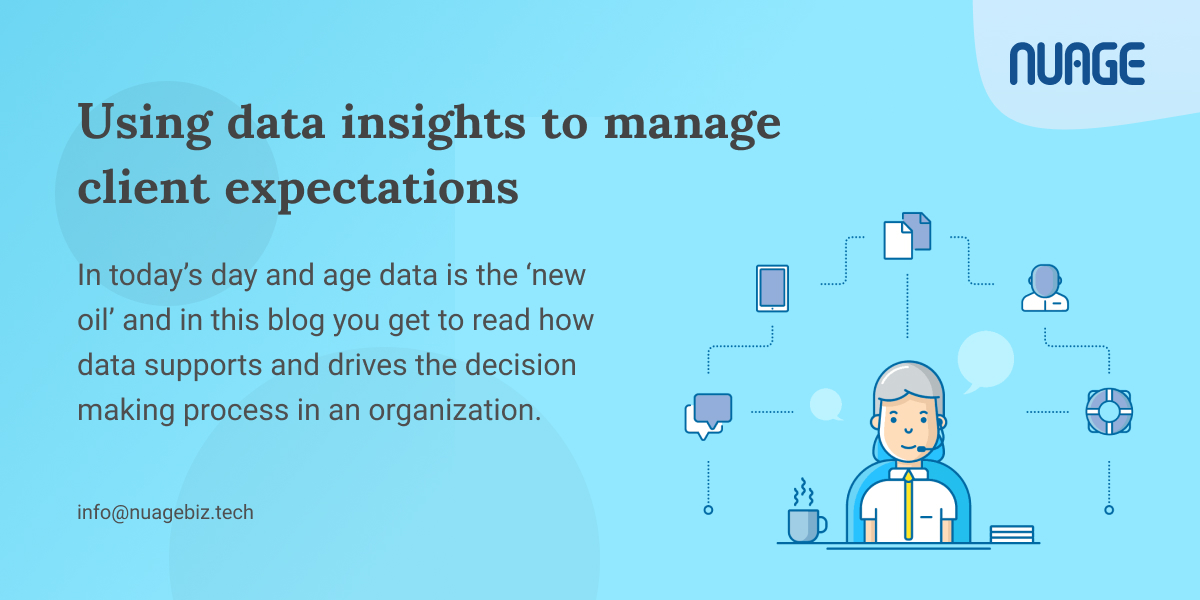 NuageBizTech's tweet image. Using #datainsights to #manage #clientexpectations? 

In today’s day and age data is the ‘new oil’ and in this blog you get to read how data supports and drives the #decisionmakingprocess in an #organization.

nuagebiz.tech/general/using-…

Follow us on NuageBiz.Tech