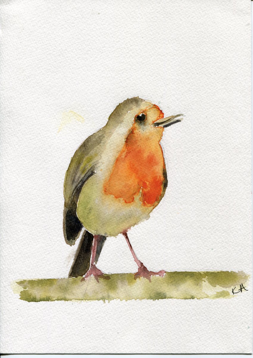 Getthepicture4's tweet photo. #12daysofoca prompt today is Robin. Woke up to lots of snow here so they're all a bit puffed up to keep warm 🥶 #artsadventcalendar #artchallenge #ChristmasIsComing @opencollegearts #weareoca https://t.co/RZeB5kvFzj