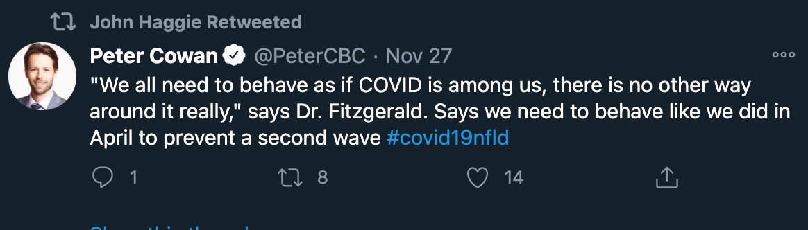 YoniFreedhoff's tweet image. How it started vs how it's going. How can anyone expect public to just do right thing (putting aside fact for large swath of same, that's often made impossible by social determinants of health) when even gov. officials regularly don't? This is Newfoundland's Minister of Health