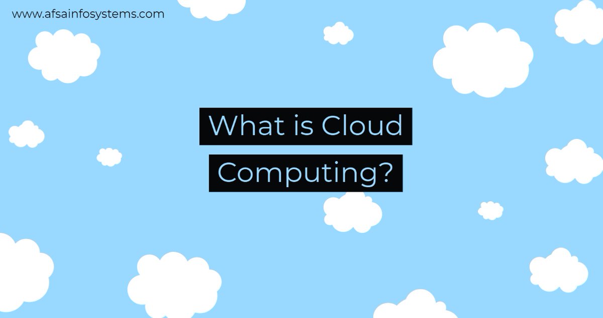NishantWilliam3's tweet image. What is Cloud Computing?
Read here - bit.ly/3g0LZyO

#AFSAInfosystems
#cloud #CloudCoumputing